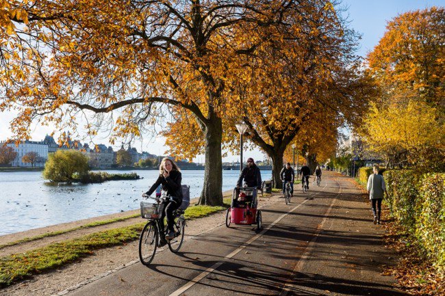 xataka's tweet photo. En Copenhague no sueltan la bici llueve o truene. Esto es lo que podemos aprender de ellos https://t.co/s5uTEFvLAh https://t.co/vT0ewcr564