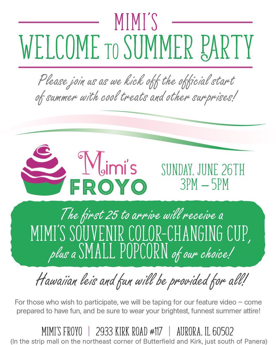 mimisfroyo's tweet photo. Mimi's Froyo summer party #summerparty https://t.co/4vgXTl5YVD
