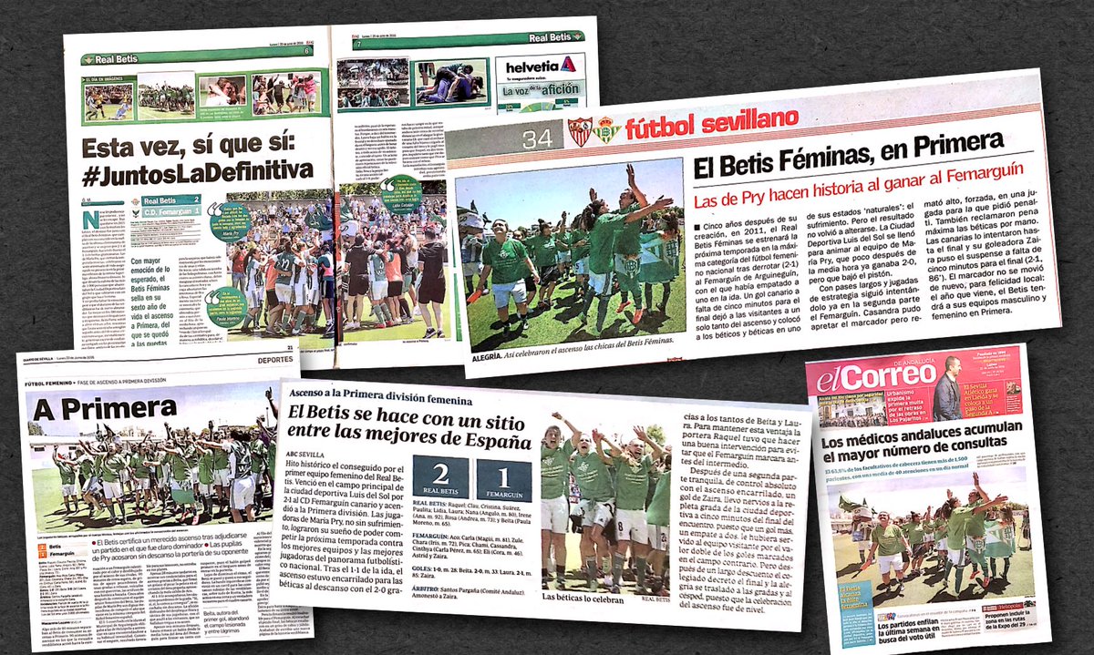 RealBetisFem's tweet photo. El 🗓20J será recordado como el día en el que fuimos las protagonistas de la prensa🗞 y los medios 📺📻 en Sevilla.👌🏼 https://t.co/JKmsNo7l17