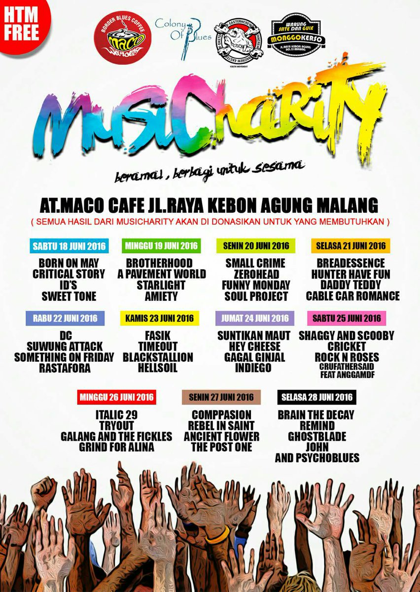 HunterHaveFun's tweet photo. Sore ini. Ramaikan
Kalian bisa beramal di event ini &amp; Uang yg terkmpl akn di donasikan kpda pihak yg lbih membtuhkan https://t.co/IlsIr97kl2