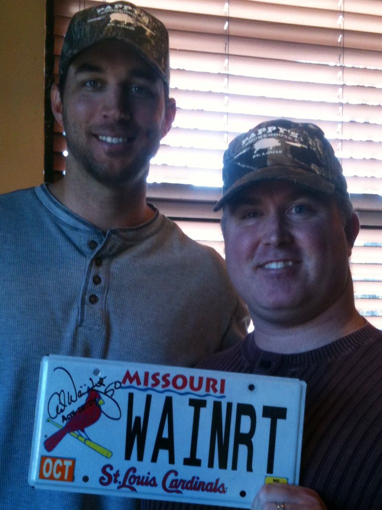 kurtwainwright's tweet photo. @Cardinals @UncleCharlie50 And had one autographed at Pappy's. #CardsPlate #CardsPlateContest https://t.co/SKDCO2bJC6