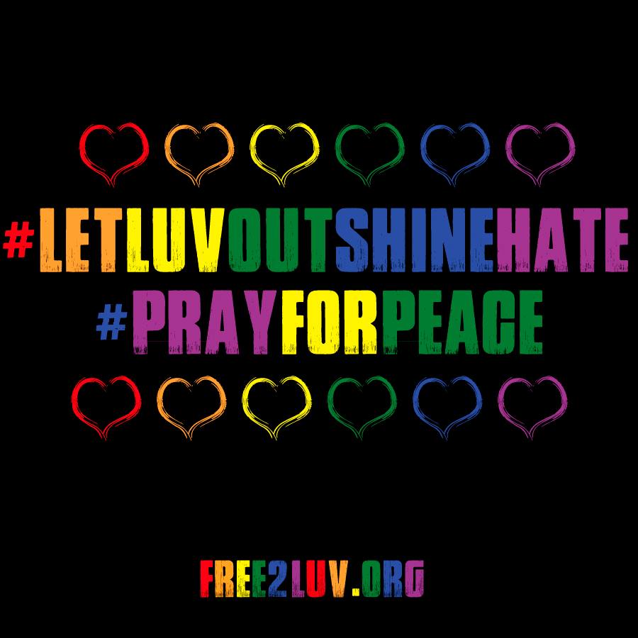 FREE_2_LUV's tweet photo. #LetLUVOutShineHate IT'S TIME to #DisarmHate because #LUVisSTRONGER ❤️💛💚💙💜 https://t.co/78RcY0gJjH