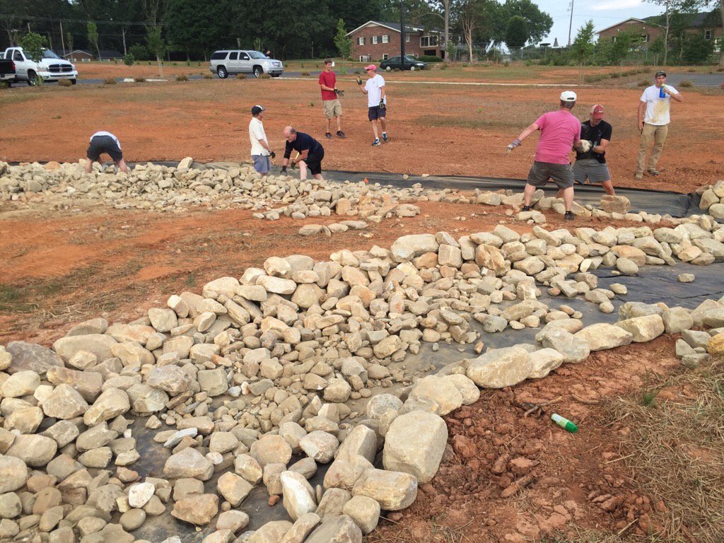 DC_IronMen's tweet photo. IRONMEN putting work in @DiscoveryCFC! #rockthrowingcontest #notreally #manuallabor #serving https://t.co/sjdFtQsDrh