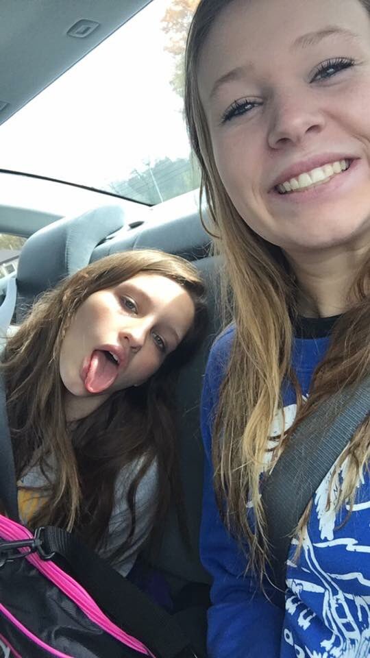 TaylorSears17's tweet photo. Cheers to Ken for getting her brains back and going out for swim so I don't have to drive to Indy by myself😍 ily😘 https://t.co/GrTxFErMRY