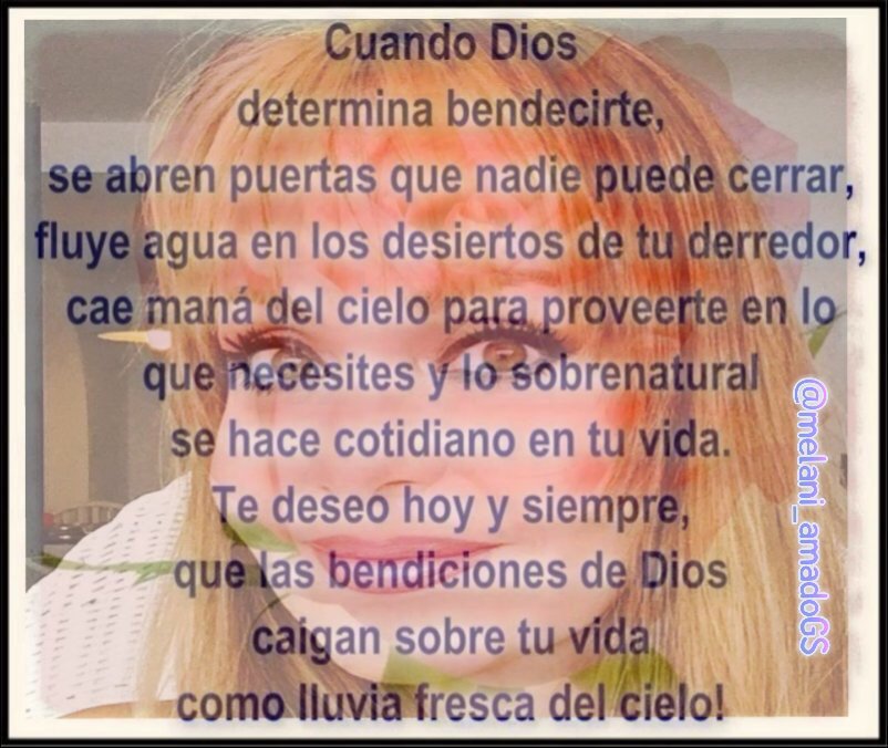 gabyspanic's tweet photo. Buenos o malos, siempre manda bendiciones! Dios es muy grande! Todo caerá x su propio peso! JESUS en voz confió amen https://t.co/ehy5O2DzDF
