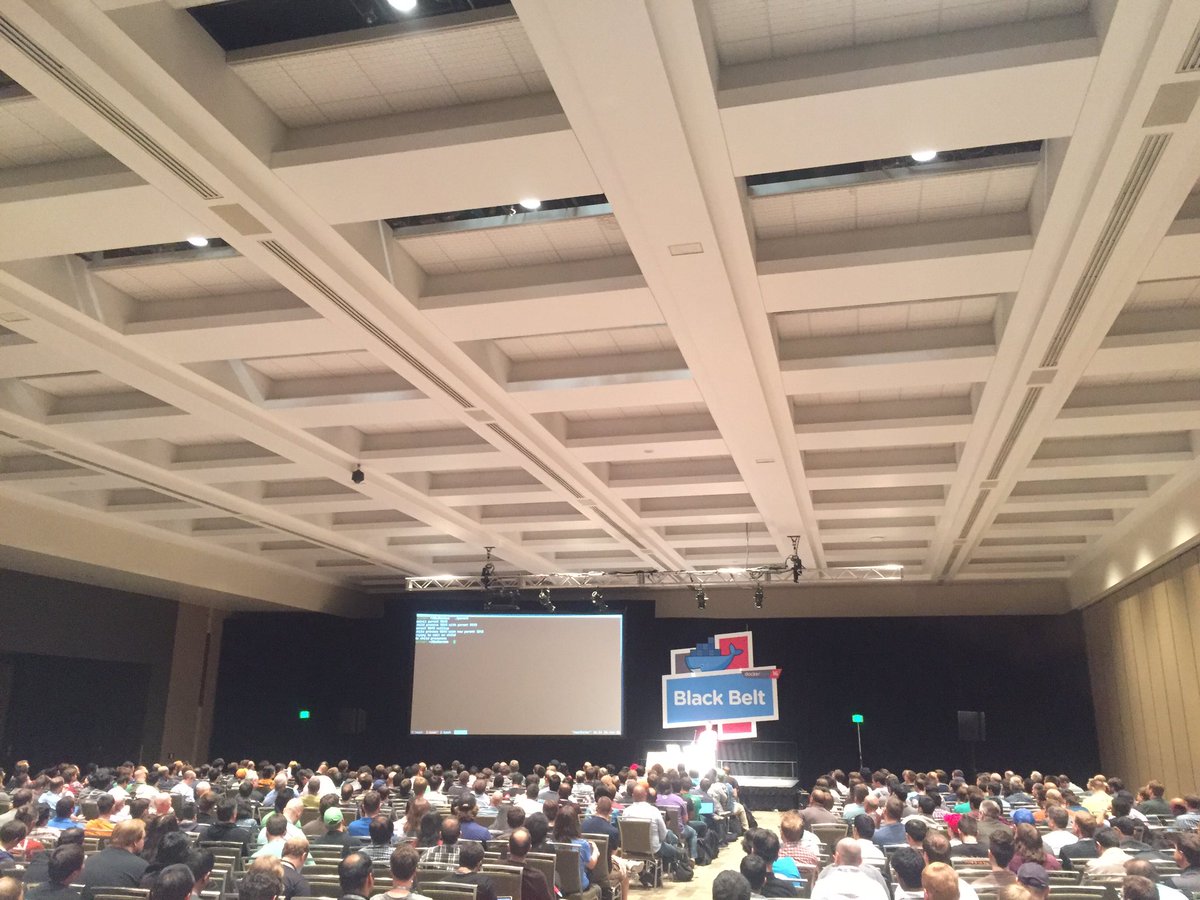 Docker's tweet image. Awesome deep dive into #containerd by @crosbymichael #DockerCon how to get ride of container zombies