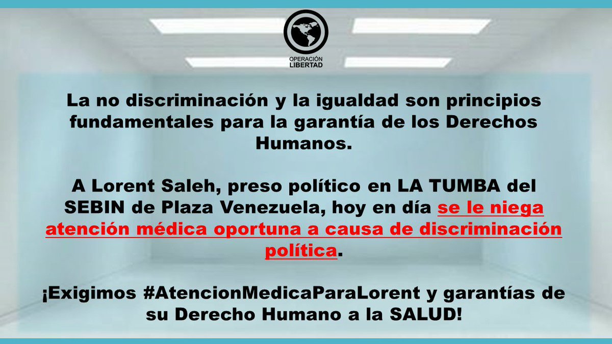 LORENT_SALEH's tweet photo. #URGENTE Salud de @LORENT_SALEH sigue agravándose por falta de atención médica desde hace más de un año #SOSLorent https://t.co/H3OD0vJJg0