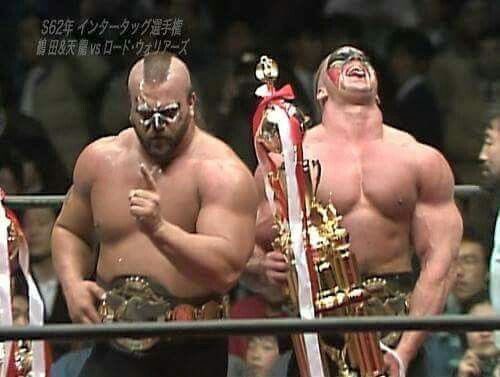 80sWrestling_'s tweet photo. Road Warriors in Japan! https://t.co/vdPYlKLXTw