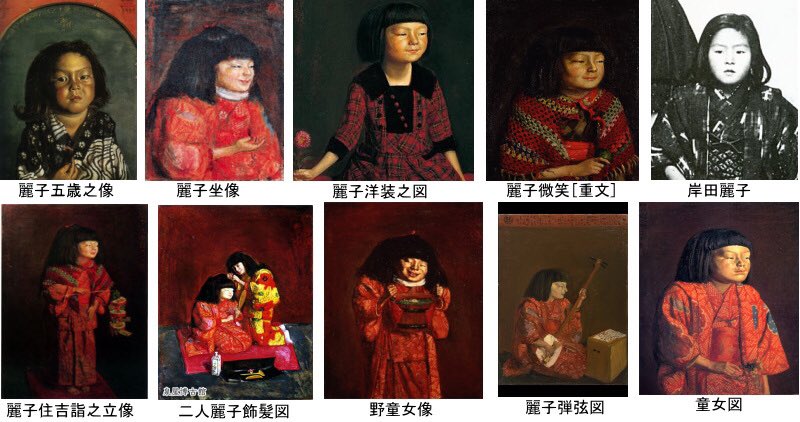 岸田劉生 麗子像 デッサン