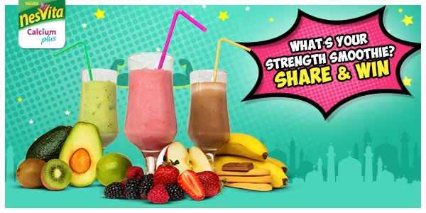MeinHunStrong's tweet image. This Ramadan, share your strength smoothie with us &amp;amp; win exciting prizes! #DekhaDoStrength