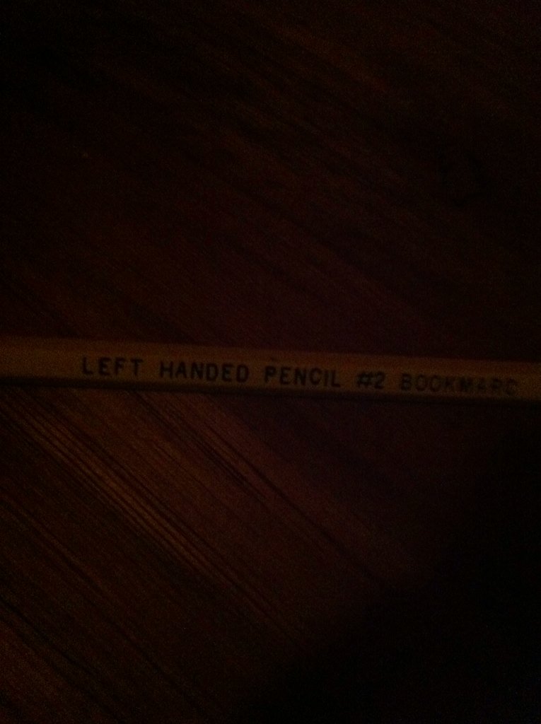 DyerJustin56's tweet photo. Wh.. Wh.. Why. How would this be more useful to a left handed person than a normal pencil? https://t.co/KkGwBPhHbj