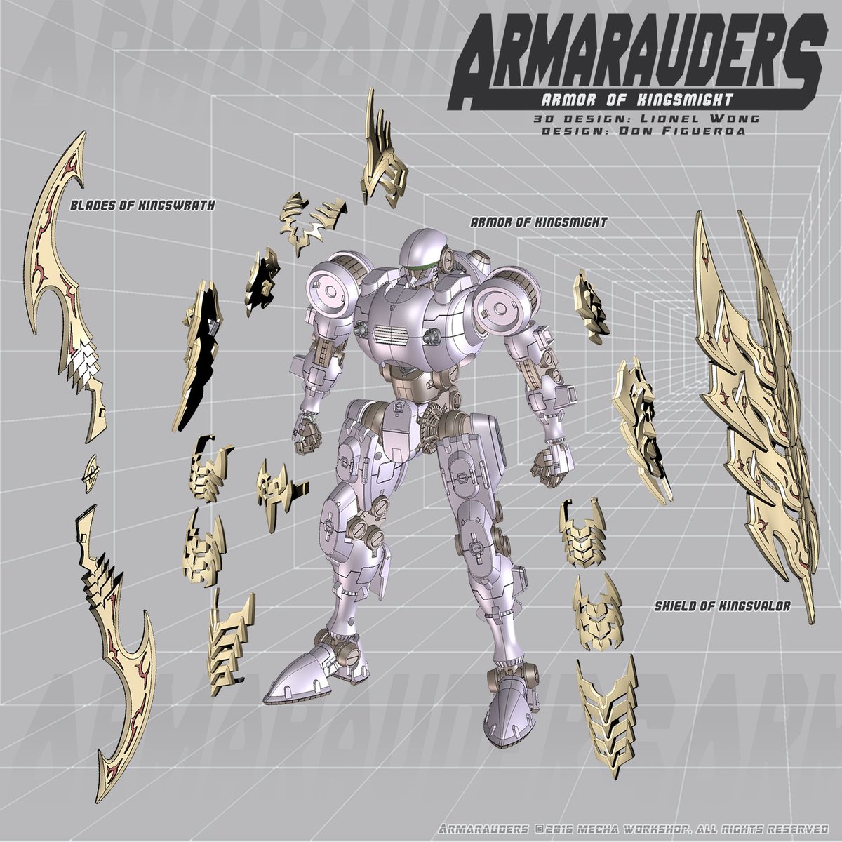Armarauders's tweet photo. #Bellerophon Kings Armor, featured in #Armarauders #comic #5.
Includes Gold pilot and more! ‣https://t.co/D5Jz1Ktoci https://t.co/XiLyxkdC5Y