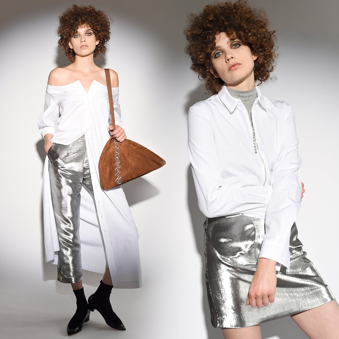 #Metallic Mondays! PreO <a href="/Isa_Arfen/">Isa Arfen</a>'s everyday staples w glittering flare + striking #color! moda.cm/IsaArfenR17