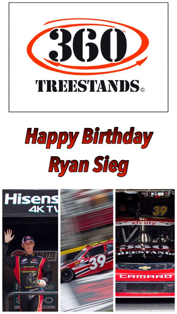 360treestands's tweet photo. 360 Treestands wishing Ryan a Happy Birthday @360treestands @RyanSiegRacing @NASCAR_XFINITY https://t.co/ad9TGmdsgk