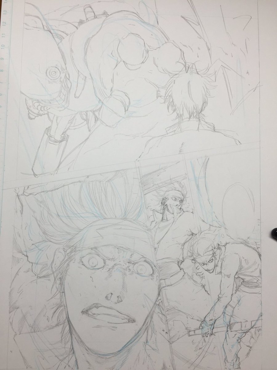 #皆さんラフと完成絵を見せてください 

下描きを撮ったのは久しぶりでした。 
