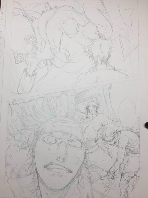 #皆さんラフと完成絵を見せてください 

下描きを撮ったのは久しぶりでした。 