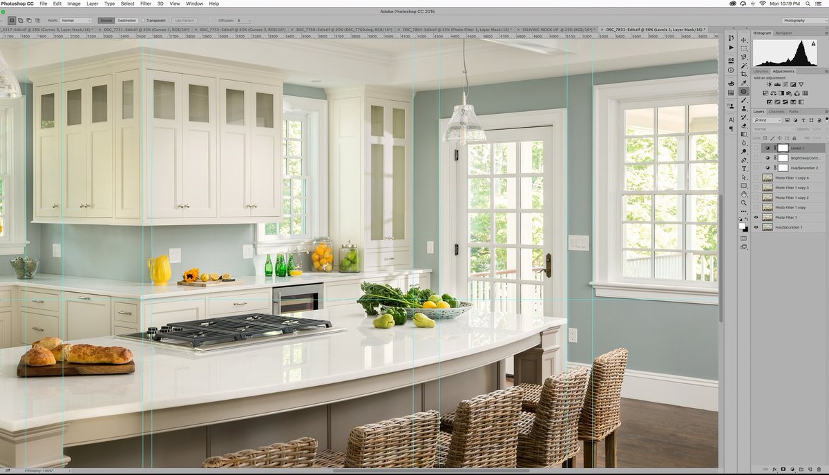 DohertyBrian's tweet image. Behind the scenes editing of a recent shoot. #interiorphotography #newengland