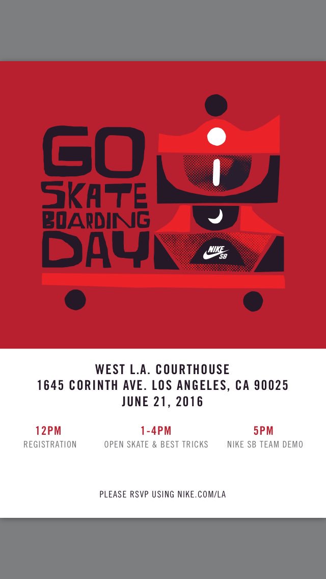 stevecorona12's tweet photo. #goskateday tomorrow... Come by and celebrate.. @nikesb #june21 #skateverydamnday https://t.co/mdXZo4fys3