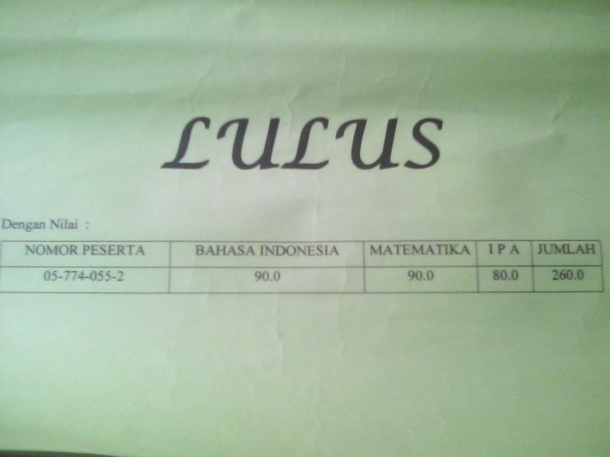 Nafisa_2003's tweet photo. Lulus juga https://t.co/1vQdYk6BnU