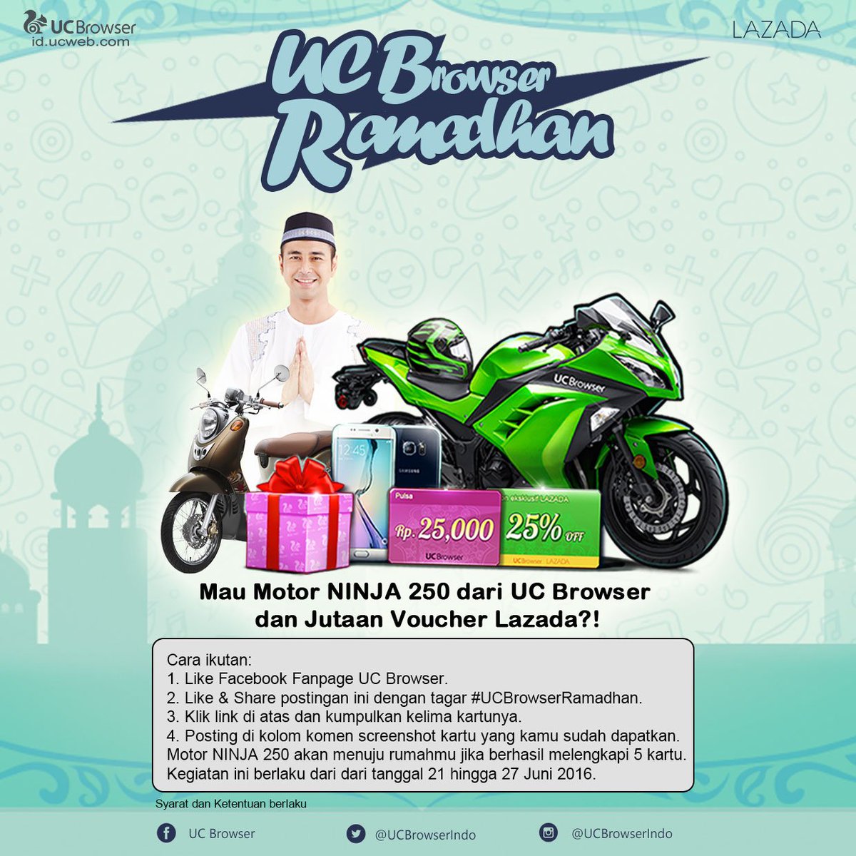 Ada motor NINJA 250 &amp; jutaan voucher LAZADA yg siap dibawa pulang!Menangkan hadiahnya!Klik bit.ly/1tA5m8z