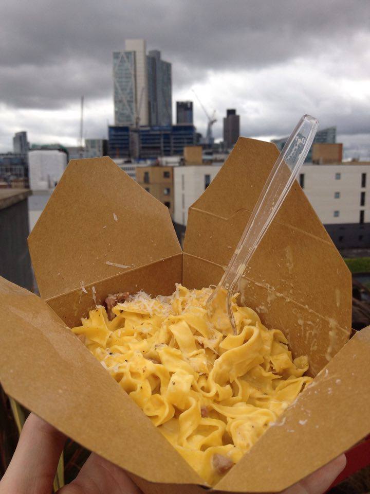 Great fresh tagliatelle carbonara from <a href="/pastamistaUK/">Pasta Mista</a> at <a href="/StreetDots/">StreetDots</a> Broadgate Circle yesterday. 🇮🇹 🍝 🇮🇹