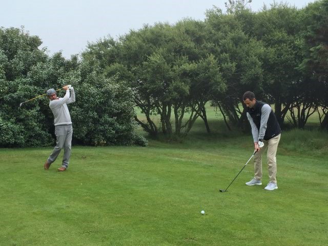 Rencontre Armel Le Cléac'h #Skipper <a href="/Jean_VDV/">Jean Van de Velde</a> #Golfeur ! La rencontre de 2 mondes et de 2 champions! #OpenFranceGolf