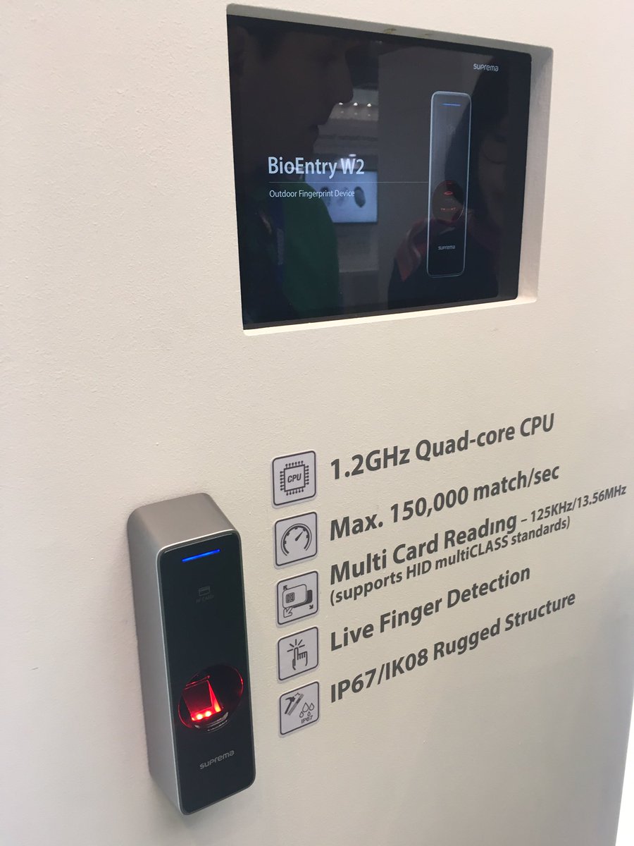 stevegreb5's tweet image. Come see a demo for the new BioEntry W2 at #ifsec E1400 #fastandaccurate #rightfulidentity