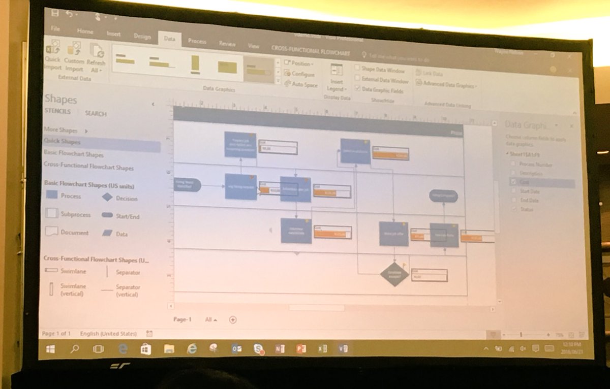 MicrosoftSA's tweet photo. .@waynel22 Doing a demo on how to do charts and data diagrams in #Visio at #ShareConference #Share4Biz https://t.co/fInHM82PIb