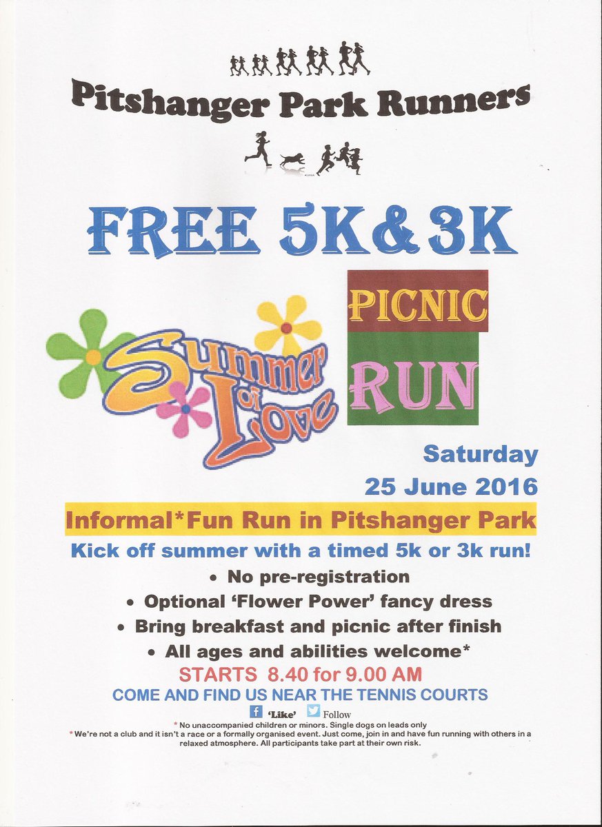 PitshangerRuns's tweet photo. Been thinking of giving our #free5k and 3k run a try? This Saturday is a great time - our 6 month birthday party!!!! https://t.co/vAhLIGfl5n