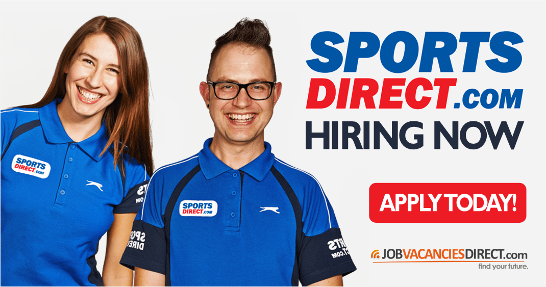 #SportsDirect are hiring throughout the UK. Search &amp; Apply Today! Click Here: jobvacanciesdirect.com <a href="/SDI_Jobs/">SportsDirect_Jobs</a>