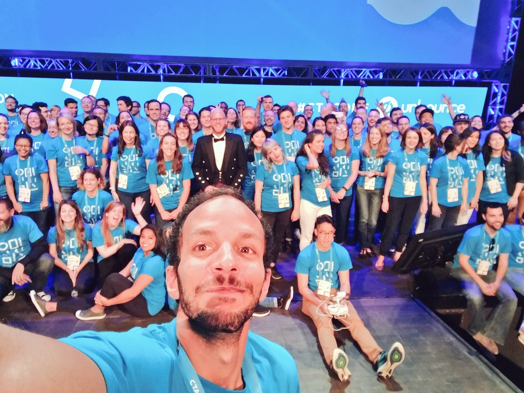 Same selfie, one year later #CTAConf #unbouncing #unbounce
