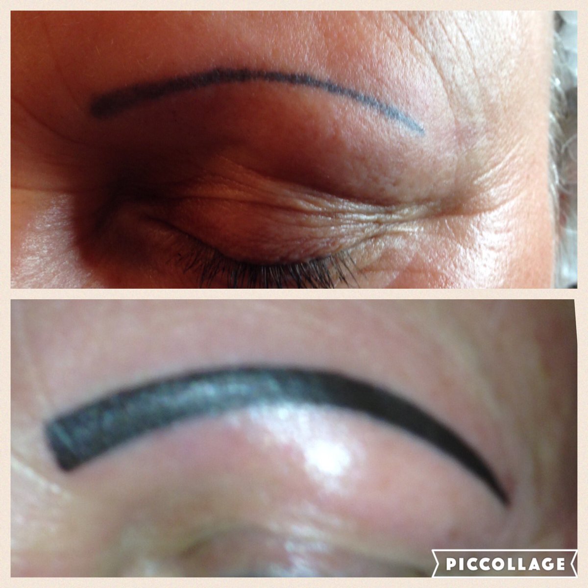 StSpmu's tweet image. Before and after #blockbrows (previously tattooed elsewhere)