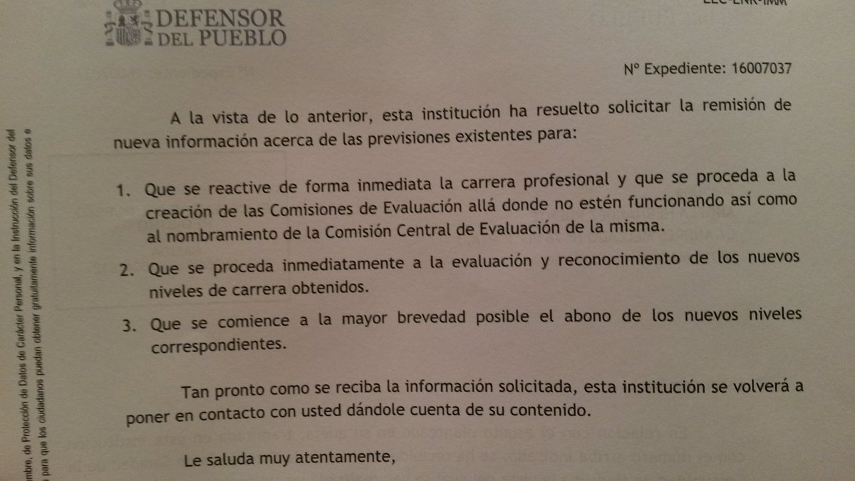 AngelaAmyts's tweet photo. Nos acercamos a dos mil cartas pidiendo la reactivación del reconocimiento y abono de la carrera profesional. https://t.co/VCwghvaiCl