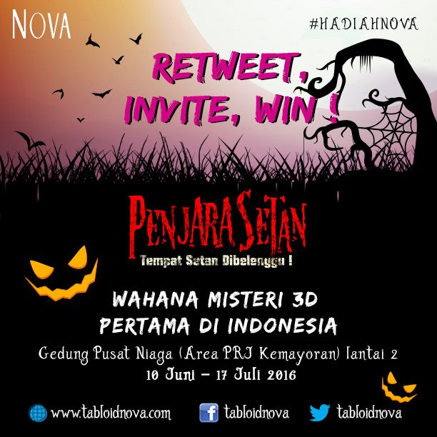 officialnova_id's tweet photo. Ayo RT gmbr ini, mention 2 org yg akan diajak, mention @tabloidnova #PenjaraSetan #HadiahNOVA. Raih 12 tiket u/4 org https://t.co/mGQjZkV64Z