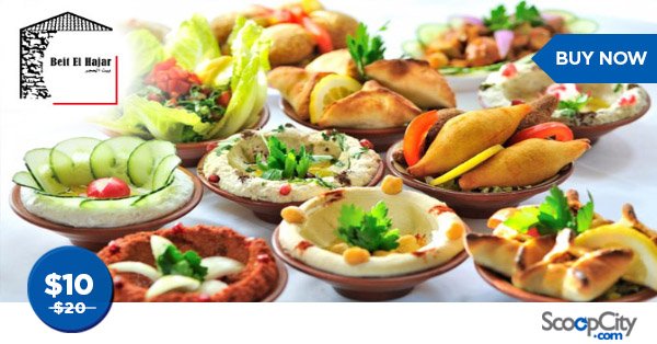 ScoopCity's tweet photo. Indulge in #Lebanese cuisine's delicious taste at Beit El Hajar - Brummana for $10 instead of $20.

#lebanon #deals https://t.co/nBbZWVYKYa