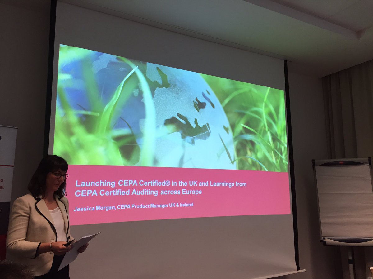 CEPACertified's tweet photo. At CEPA General Assembly - @_Jess_Morgan from @BureauVeritasUK talking about the BV experience of CEPA year 1 https://t.co/vqORO5ZFLt