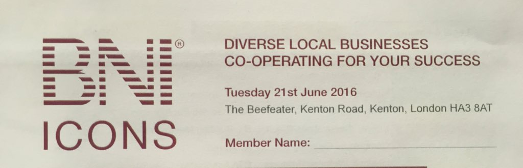 BNI_IconsHarrow's tweet photo. Great meeting today with £8184 of business invoiced with 58 opportunities to do business. Can you handle more work? https://t.co/pENMweCdBQ