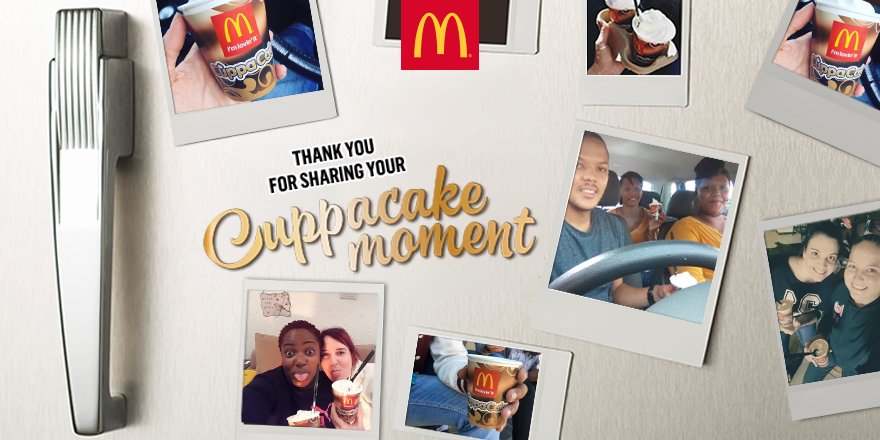 McDonalds_SA's tweet photo. Smile, Snap, Share! The CuppaCake ® is just getting all the lovin’. Thank you all for sharing your #CuppaCakeMoment. https://t.co/JUklh7fzPb