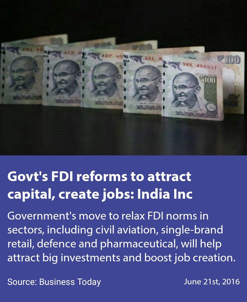 iam_manojgoenka's tweet photo. Govt's FDI reforms to attract capital, create jobs: India Inc
https://t.co/frv1jDBmCy
#RExitNeutralised https://t.co/K9CtkifyUL