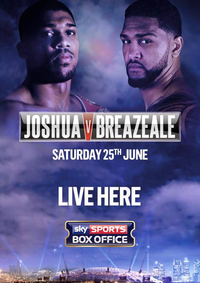 Not a fan of the football?

Come along to owton lodge on Saturday night as Anthony Joshua defends his IBF title 10pm