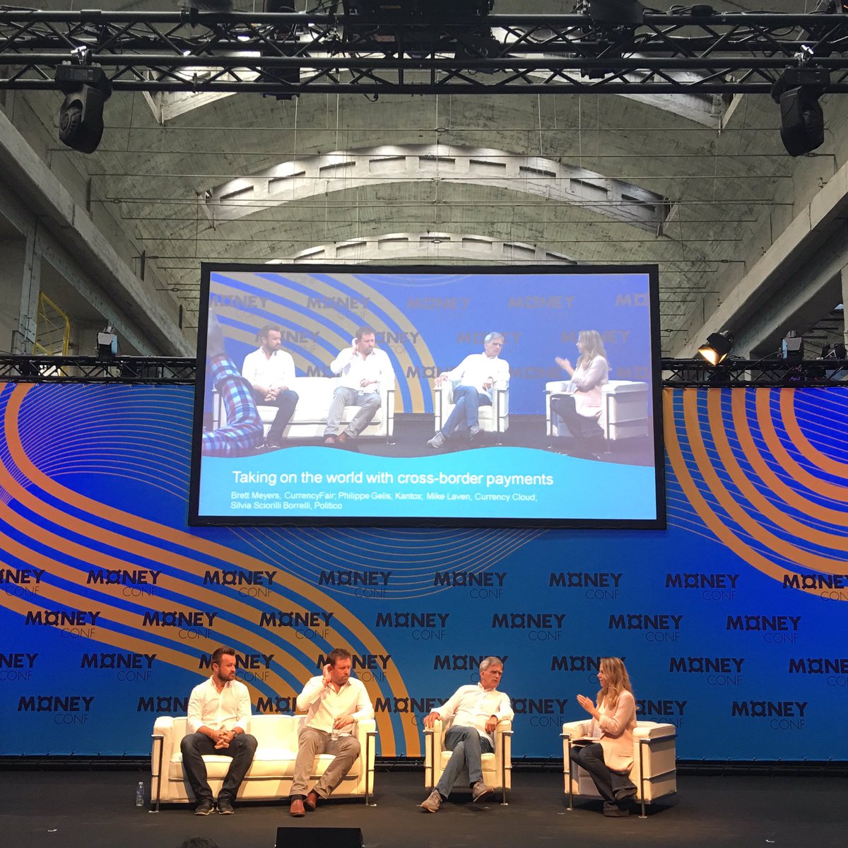 tblachowicz's tweet photo. Cross-boarder payments discussed at #MoneyConf. https://t.co/kJlsKiieLw