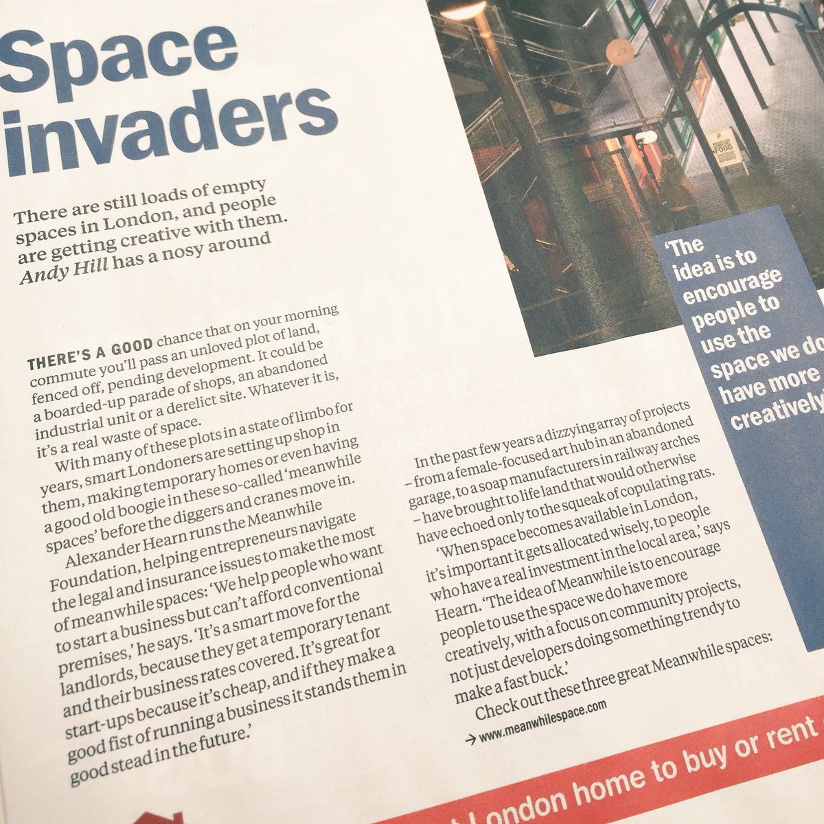 CMDNCollective's tweet photo. Good stuff from @alexander_hearn on benefits of temporary meanwhile use in today's @TimeOutLondon... @The_Meanwhile https://t.co/0fdU2WmEra