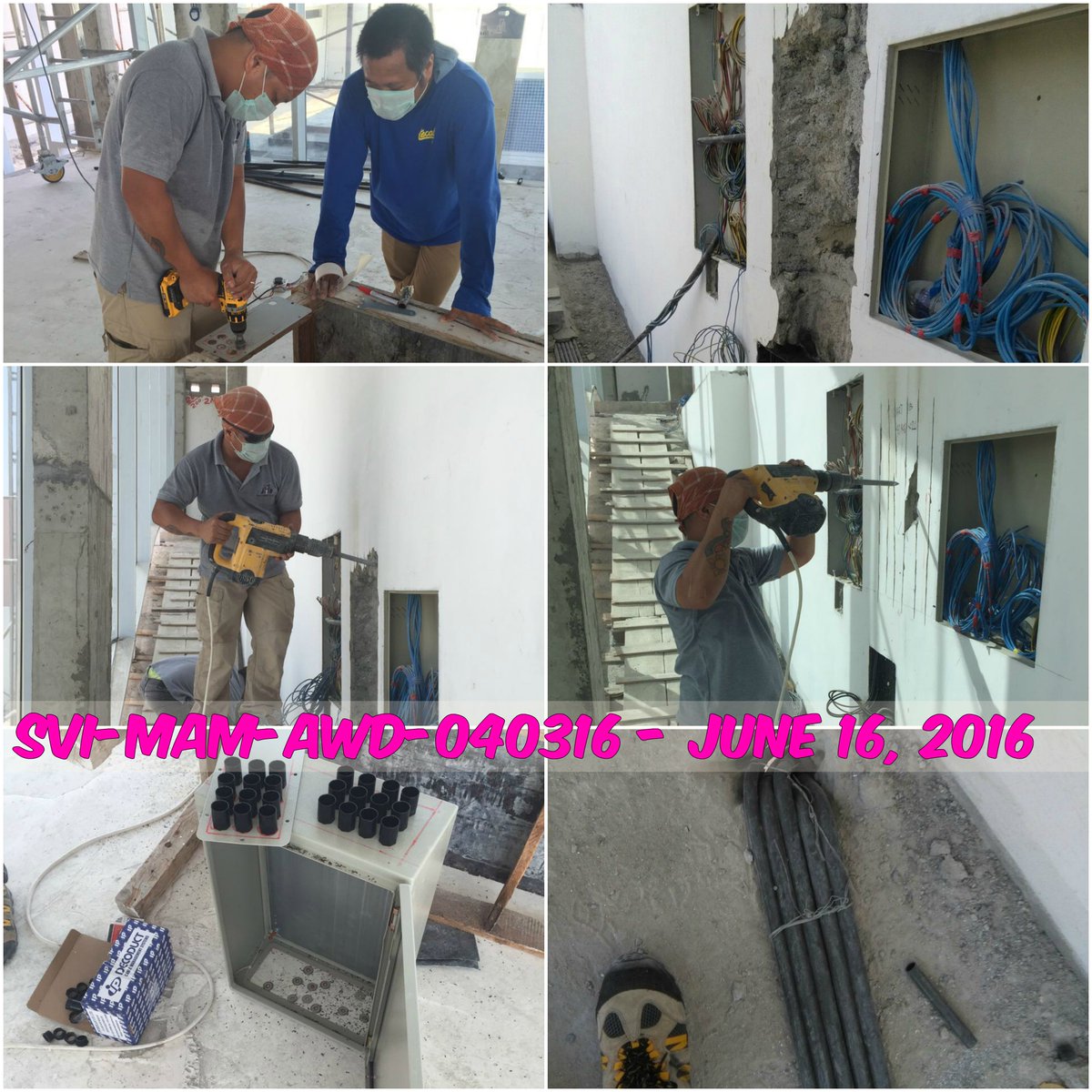 VisionGroupSVI's tweet photo. SVI-MAM-AWD-040316 - June 13-18, 2016. #OngoingSiteProject #VisionGroup #MEPWorks #SmartHomeAutomationWorks #SVITeam https://t.co/COZqouE3bh