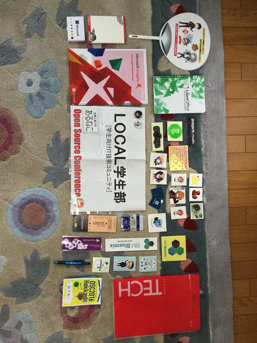 aruneko99's tweet photo. #osc16do
戦利品一覧。
LOCAL学生部として出展してきました! https://t.co/Rby5REpRJb