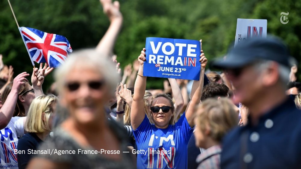 The New York Times on Twitter: "Many supporters of 'Brexit' expect defeat  https://t.co/fLoRpP62Qz https://t.co/P4ph0MZcqG" / Twitter