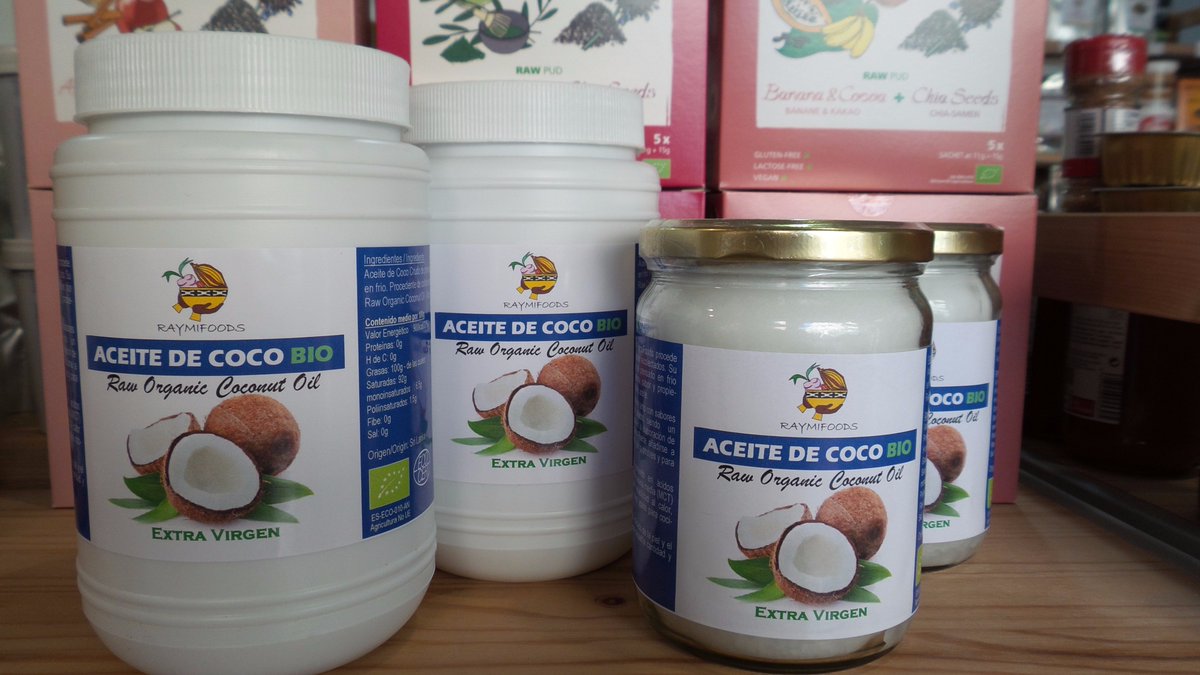 RaymiFoods's tweet photo. Aceite de #Coco #ecológico extra virgen (1ª presión en frío) obtenido de cocos frescos. Disponible en @Fitovitalia https://t.co/HTu0R0uk2Z