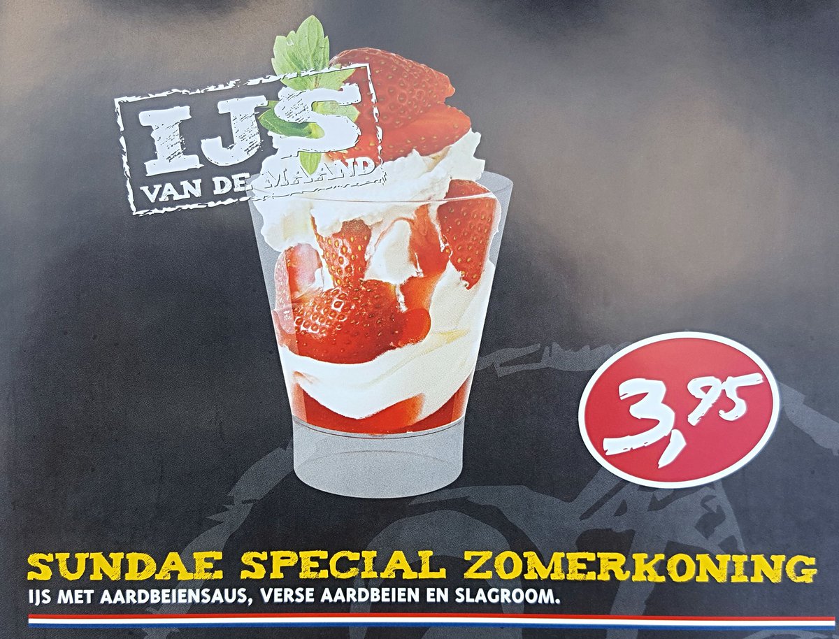 TrefpuntPesse's tweet photo. Yes ! De temperaturen stijgen weer ! Tijd voor ijs met aardbeien :) https://t.co/ZYrzwPWFTt