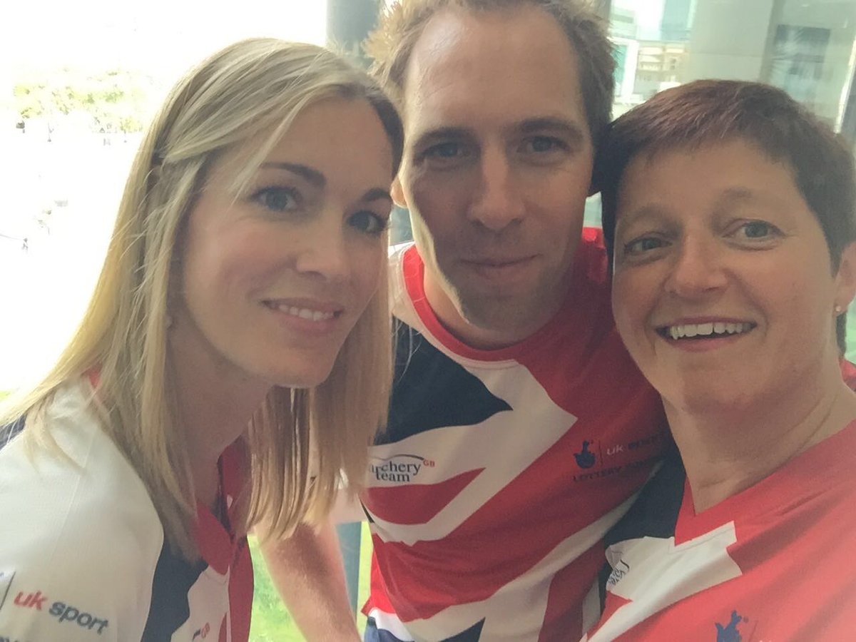 SportingSuccess's tweet photo. Here is our Sports Medicine Team for Para Archery for Rio. Athletes busy being interviewed! #supercharge #inspire https://t.co/zUvAwDR0wd