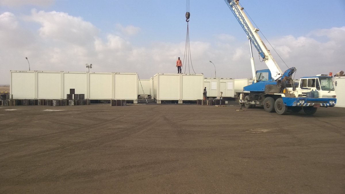 ICSGroupLLC's tweet photo. The team hard at work in Aden, Yemen #flatpacks #remotecamps #ICSGroupLLC @tejandubai https://t.co/kP3iCCgmVM