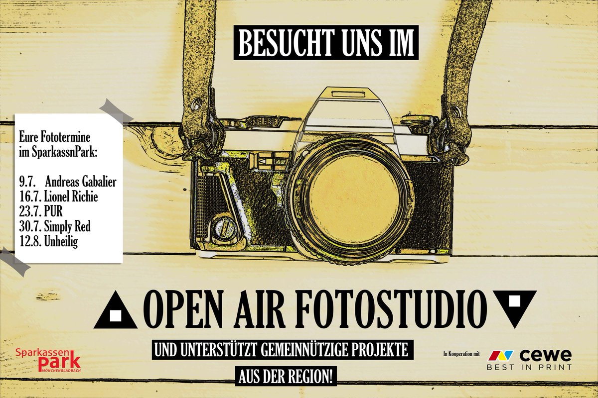 Bewerbt euch mit eurem Projekt! Außerdem schön knipsen lassen beim Konzertbesuch und spenden!